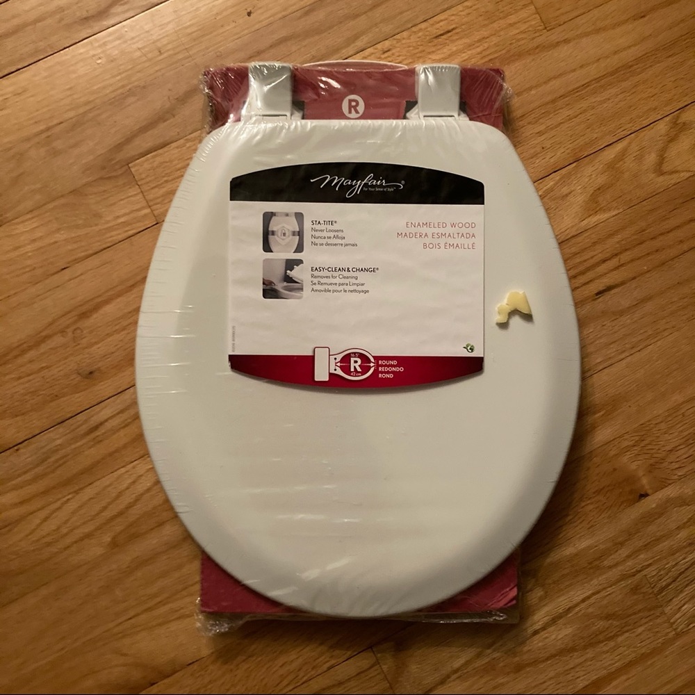 New molded wood toilet seat